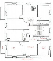 plan 1er étage Ch.13 et Ch. 14